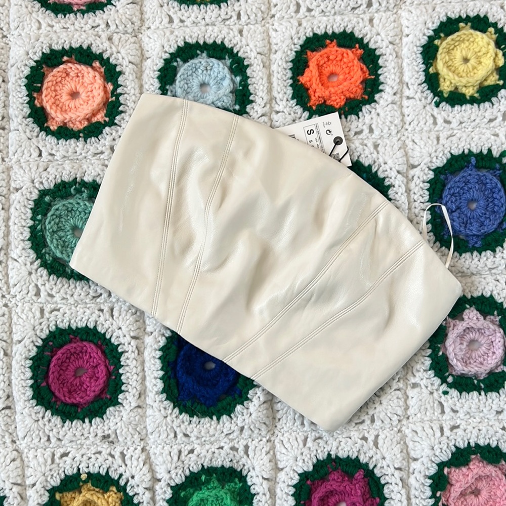 NWT Zara Pleather Crop Top